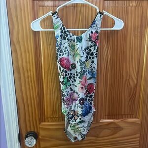 Gk Elite Strappy Back Floral Leotard